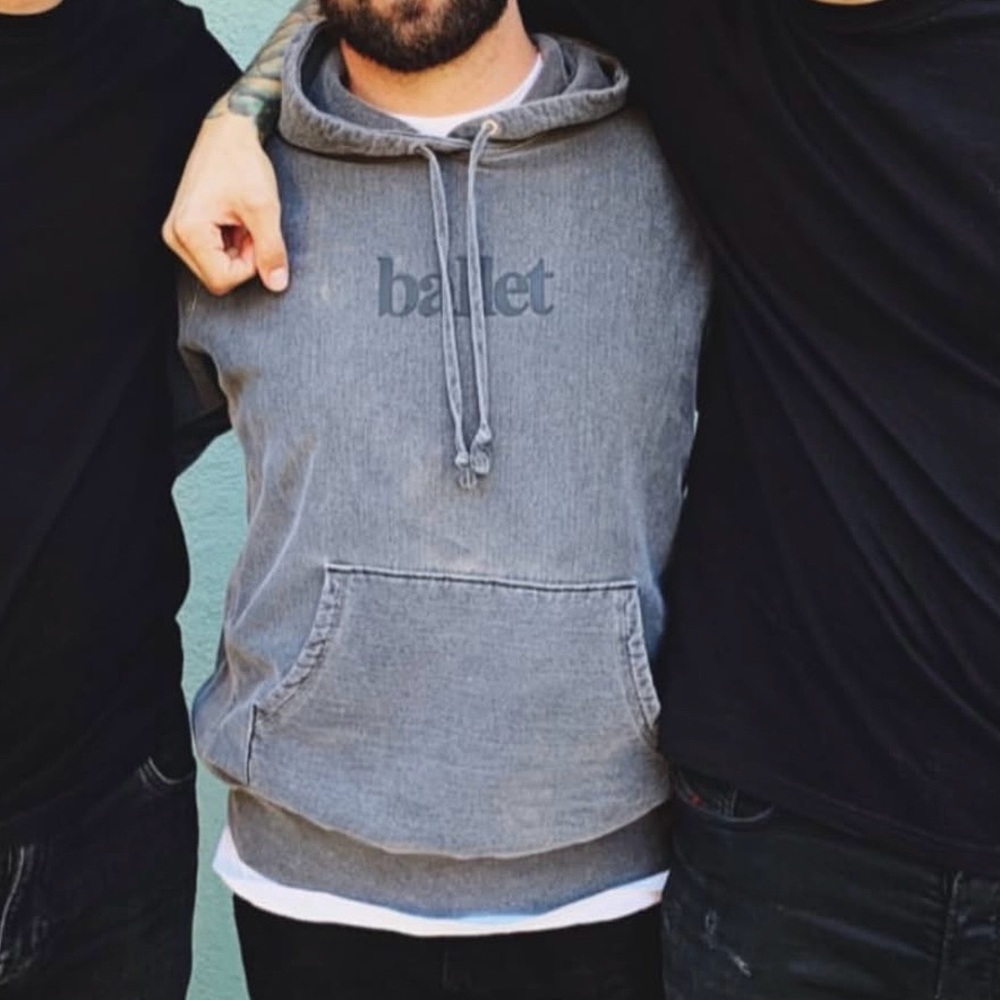 RARE ok, ballet Sweatshirt Hoodie in Faded Grey - size Medium